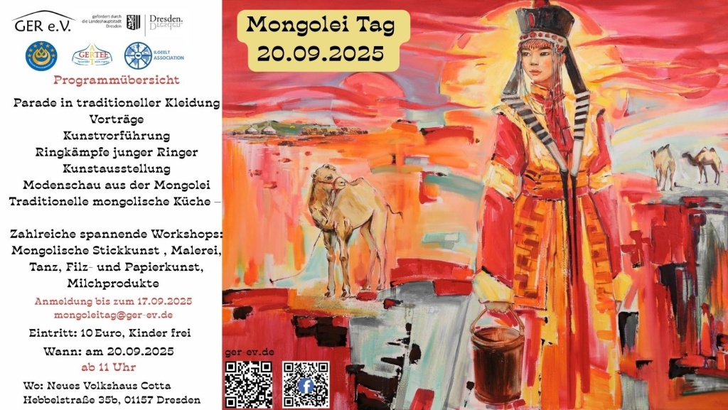 Mongolischer Kulturtag - am 20. September im Neuen Volkshaus Cotta in Dresden